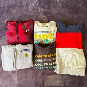 5 piece lot of toddler boys sweatshirts 3T